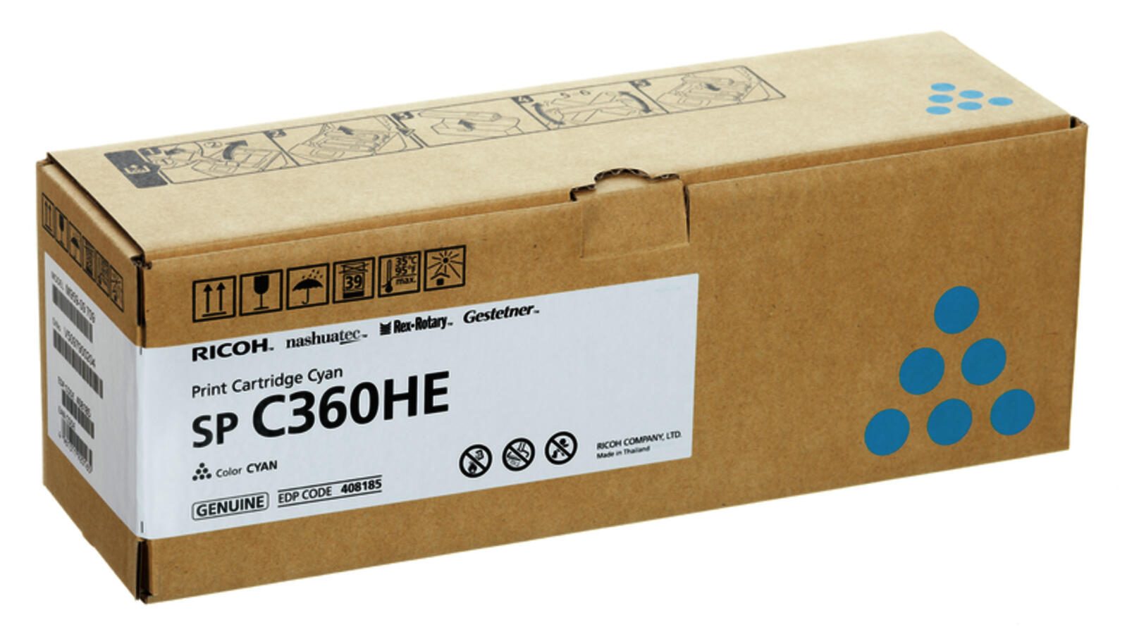 Ricoh Original Toner cyan 5.000 Seiten (408185) für Ricoh SP C360DNW Ricoh Original Toner cyan 5.000 Seiten (408185) für Ricoh SP C360DNW